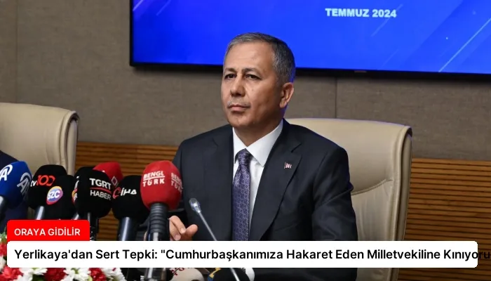 Yerlikaya’dan Sert Tepki: “Cumhurbaşkanımıza Hakaret Eden Milletvekiline Kınıyorum”