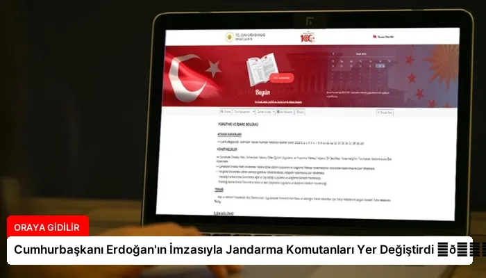 Cumhurbaşkanı Erdoğan’ın İmzasıyla Jandarma Komutanları Yer Değiştirdi ⏬👇