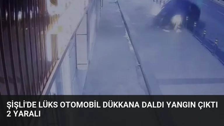Şişli’de Lüks Otomobil Dükkana Daldı Yangın Çıktı 2 Yaralı