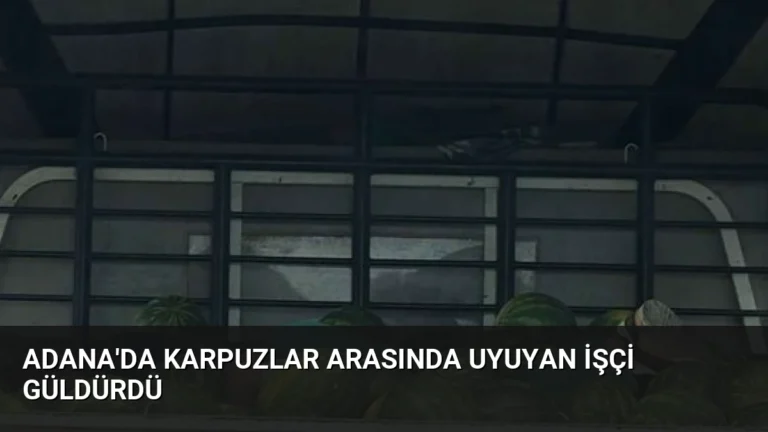 Adana’da Karpuzlar Arasında Uyuyan İşçi Güldürdü