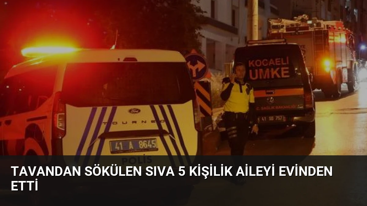 Tavandan Sökülen Sıva 5 Kişilik Aileyi Evinden Etti