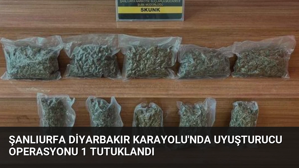 Şanlıurfa Diyarbakır Karayolu’nda Uyuşturucu Operasyonu 1 Tutuklandı