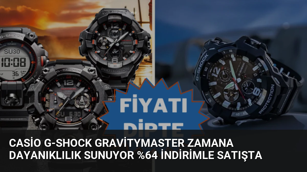 Casio G-Shock Gravitymaster Zamana Dayanıklılık Sunuyor %64 İndirimle Satışta