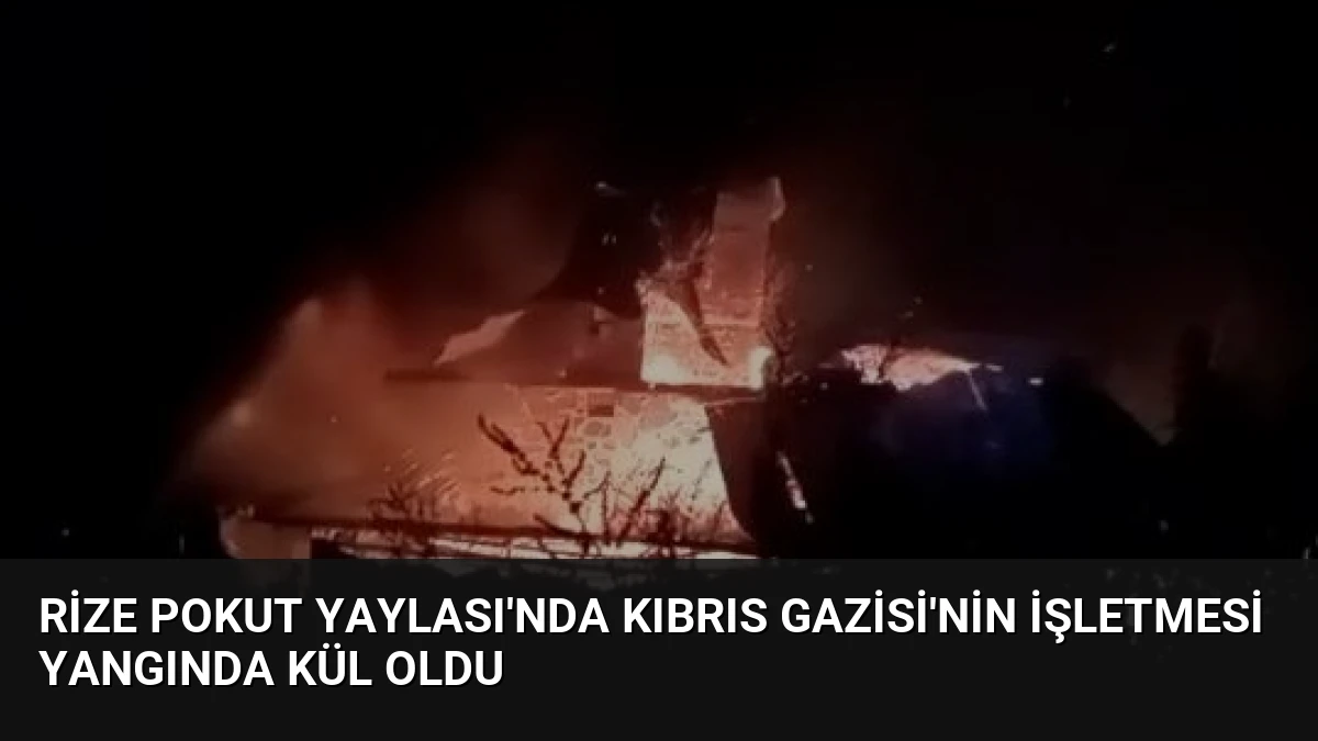 Rize Pokut Yaylası’nda Kıbrıs Gazisi’nin İşletmesi Yangında Kül Oldu