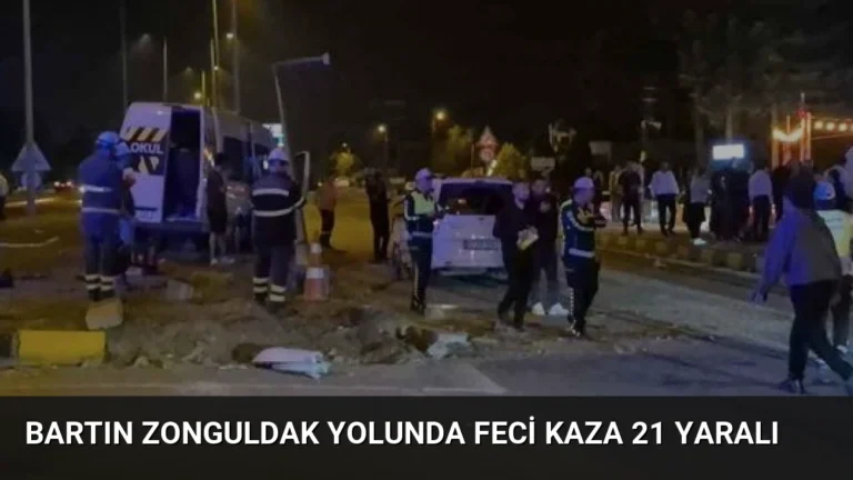 Bartın Zonguldak Yolunda Feci Kaza 21 Yaralı