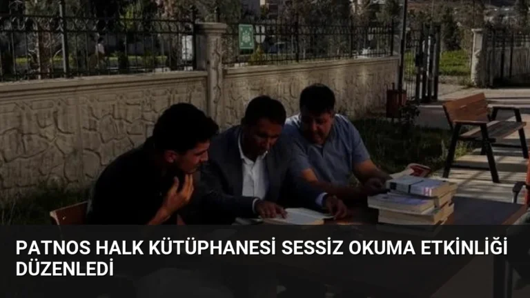 Patnos Halk Kütüphanesi Sessiz Okuma Etkinliği Düzenledi