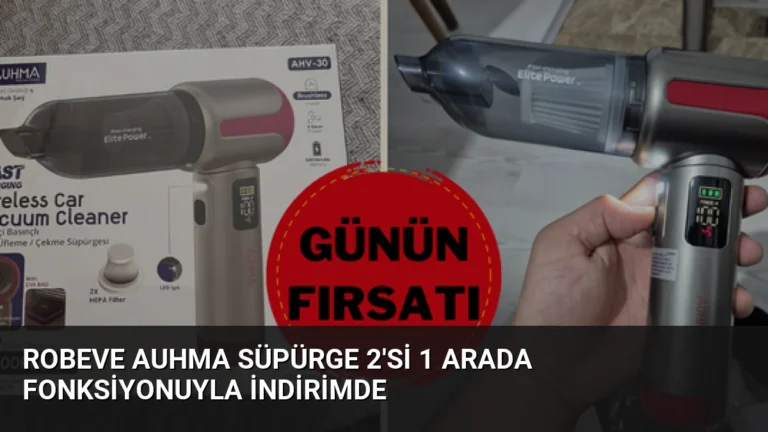 Robeve Auhma Süpürge 2’si 1 Arada Fonksiyonuyla İndirimde