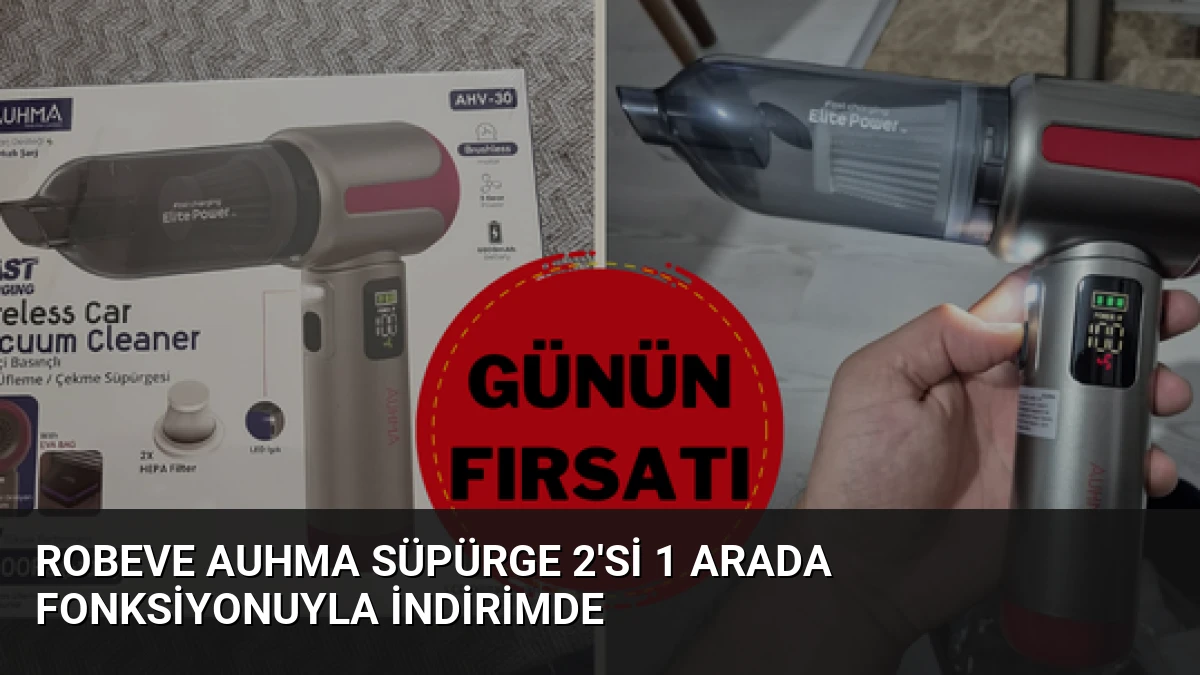 Robeve Auhma Süpürge 2’si 1 Arada Fonksiyonuyla İndirimde