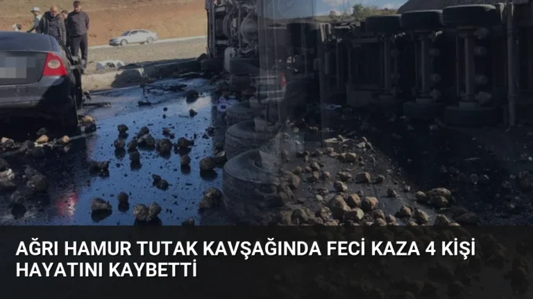 Ağrı Hamur Tutak Kavşağında Feci Kaza 4 Kişi Hayatını Kaybetti
