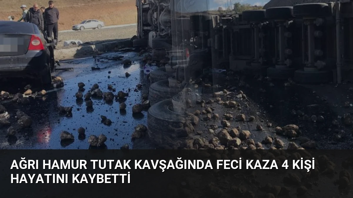 Ağrı Hamur Tutak Kavşağında Feci Kaza 4 Kişi Hayatını Kaybetti