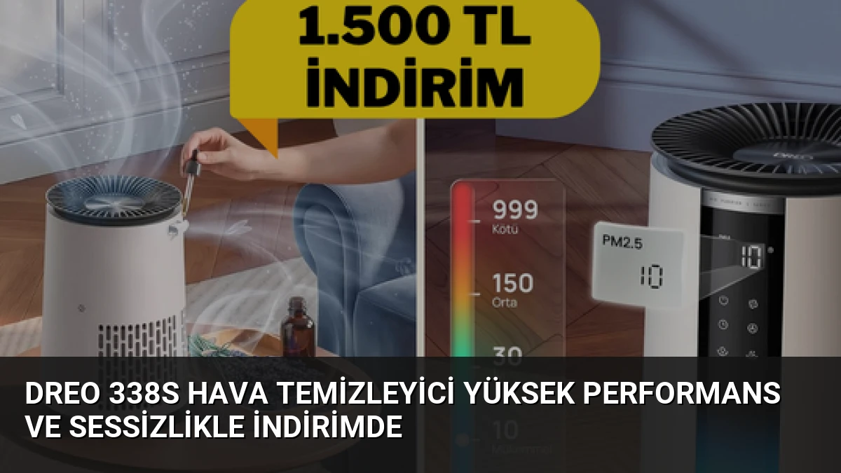 DREO 338S Hava Temizleyici Yüksek Performans ve Sessizlikle İndirimde