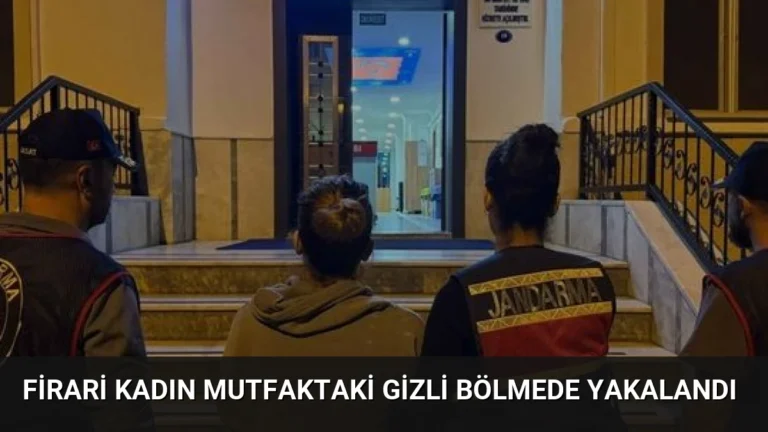 Firari Kadın Mutfaktaki Gizli Bölmede Yakalandı
