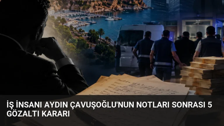 İş İnsanı Aydın Çavuşoğlu’nun Notları Sonrası 5 Gözaltı Kararı